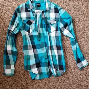 No Fear Blue Flannel